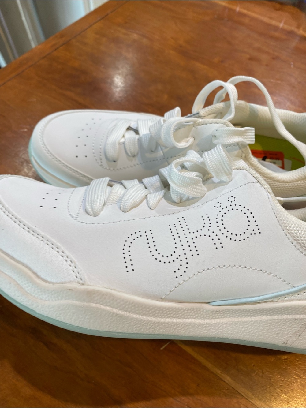 Ryka White Athletic Sneakers with Mint Accent